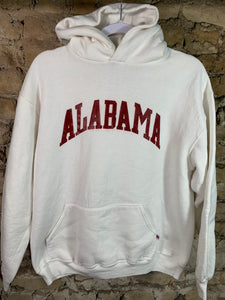 Vintage Alabama White Russell Hoodie Sweatshirt Medium